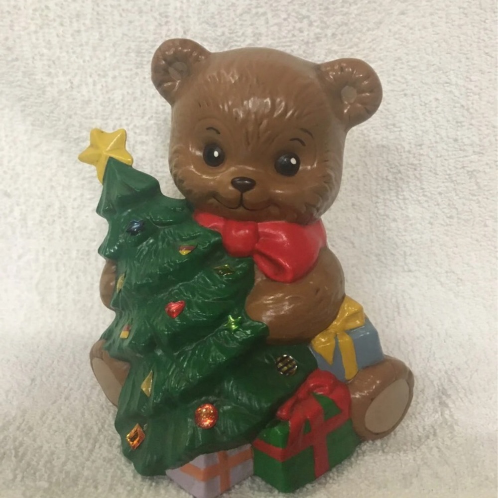 Vintage Christmas bear decoration
